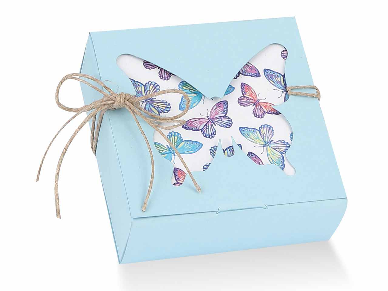 SCATOLA BUTTERFLY PIEG.CELES.10pz 1019000500