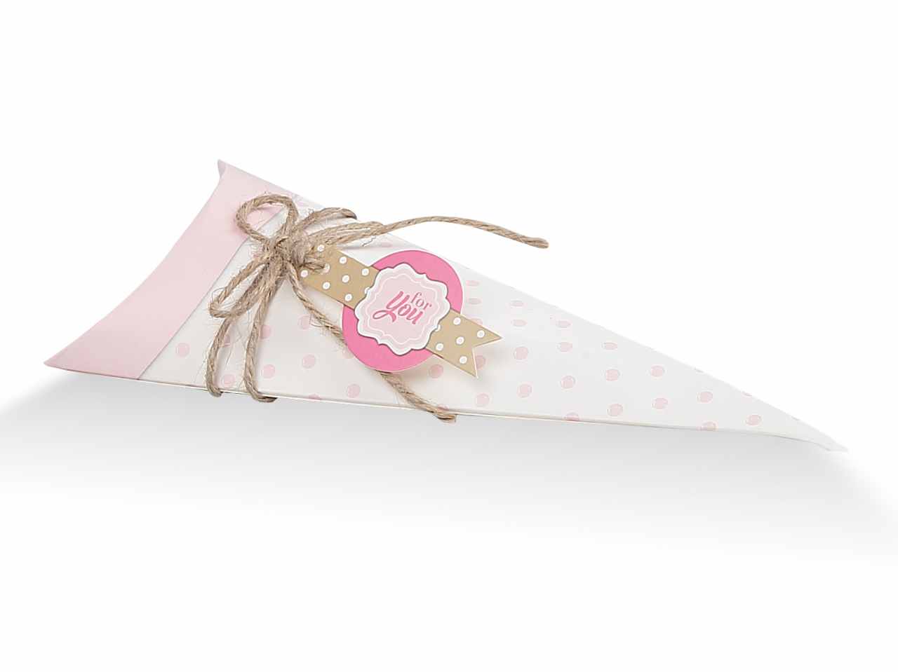 SCATOLA FOR YOU ROSA CONO 10pz SFY100