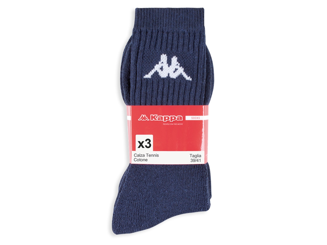 CALZA TENNIS UOMO 3PZ 39-41 BLU K002
