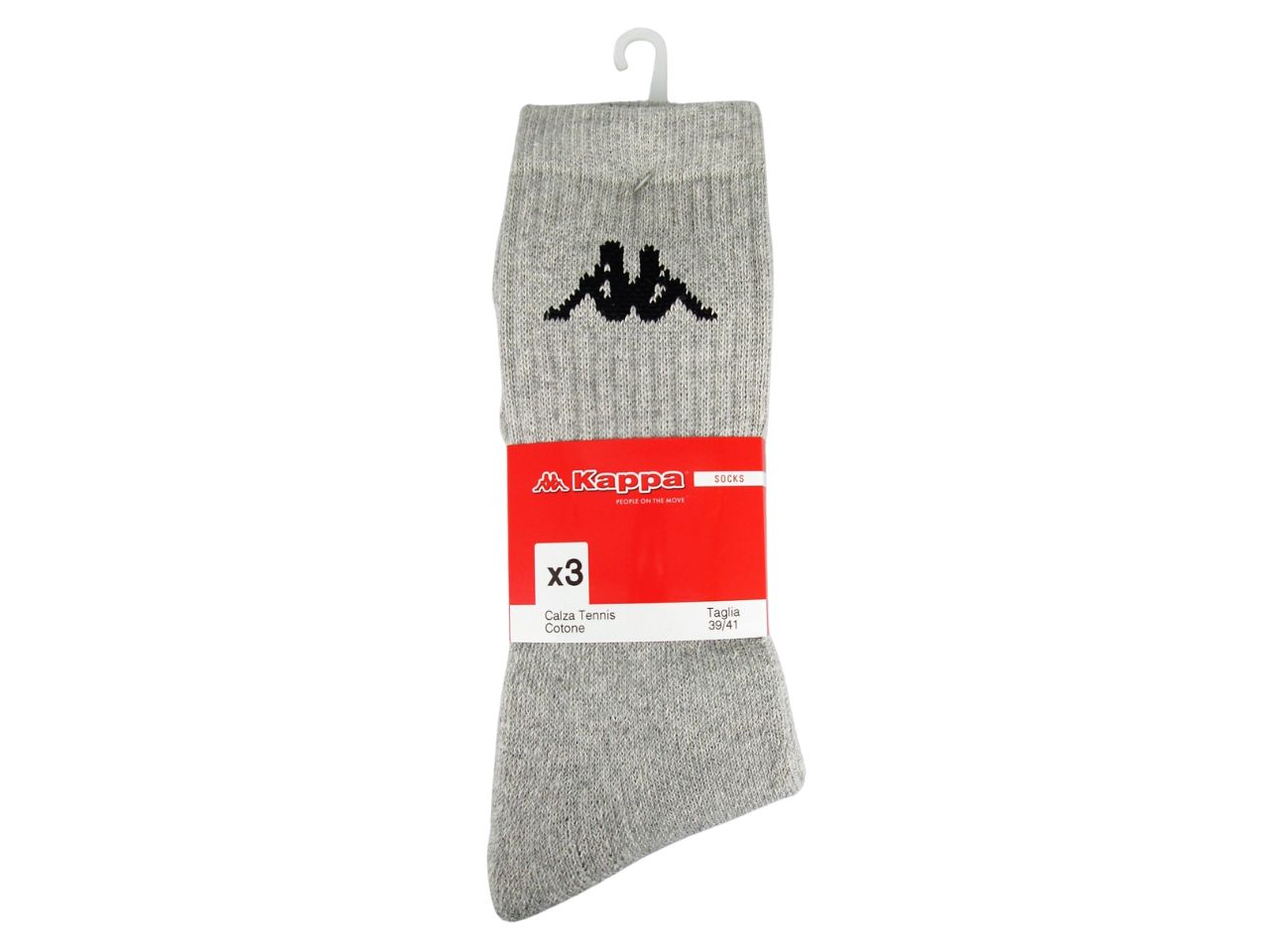 CALZA TENNIS UOMO 3PZ 39-41 GRIGIO K002