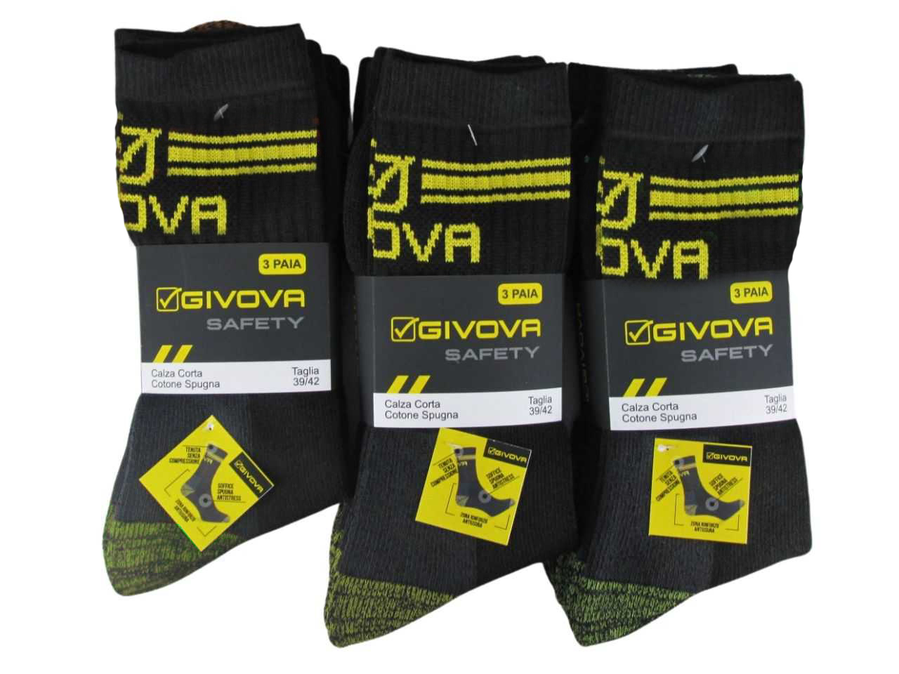 CALZA CORTA LAVORO 3PZ 43-46 GW001