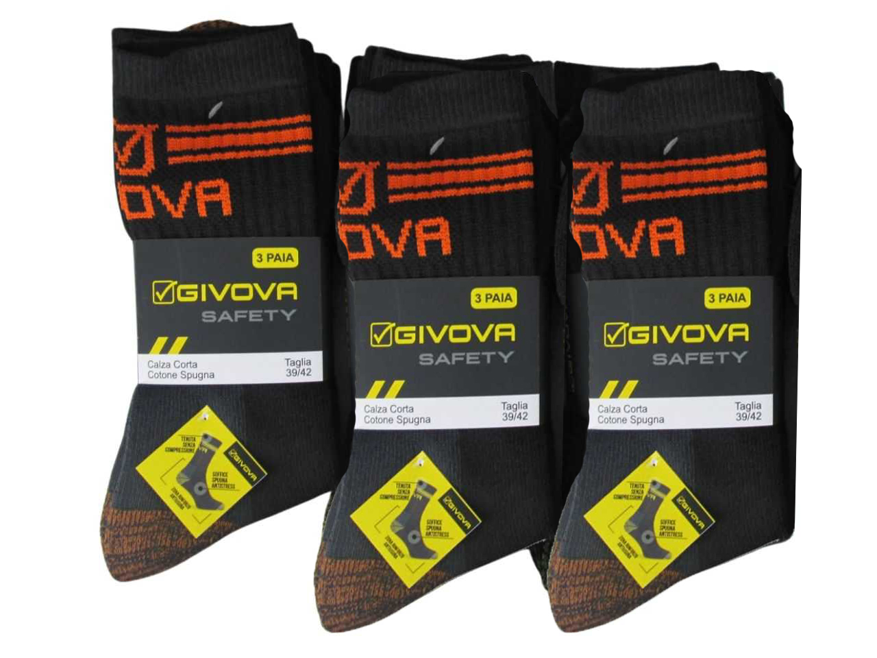CALZA CORTA LAVORO 3PZ 39-42 GW001
