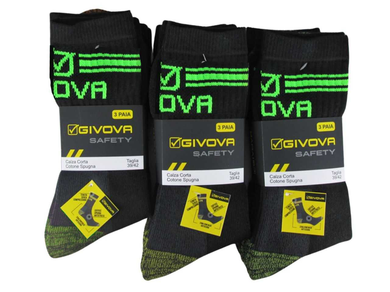 CALZA CORTA LAVORO 3PZ 43-46 GW001