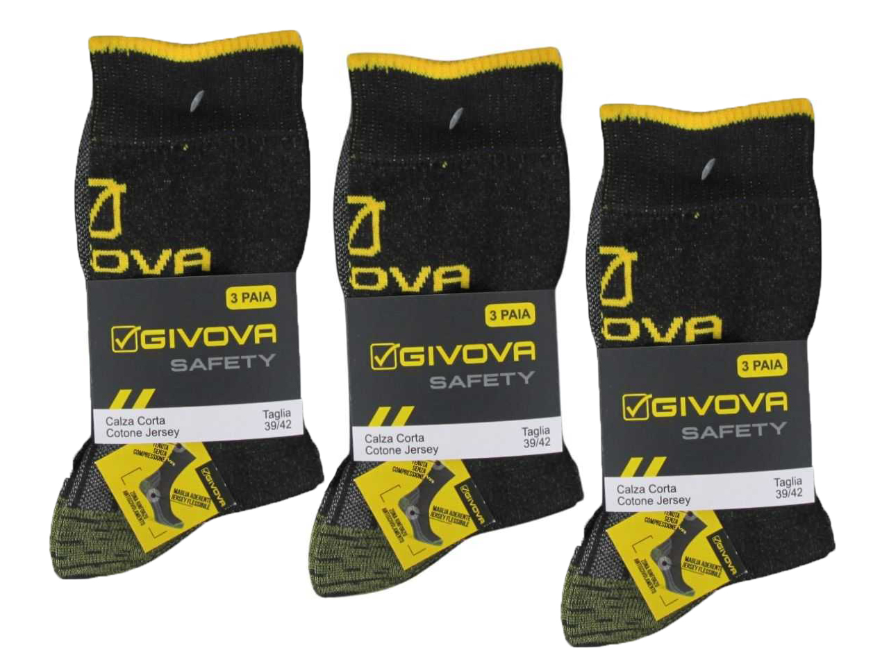 CALZA CORTA LAVORO 3PZ 39-42 GW003