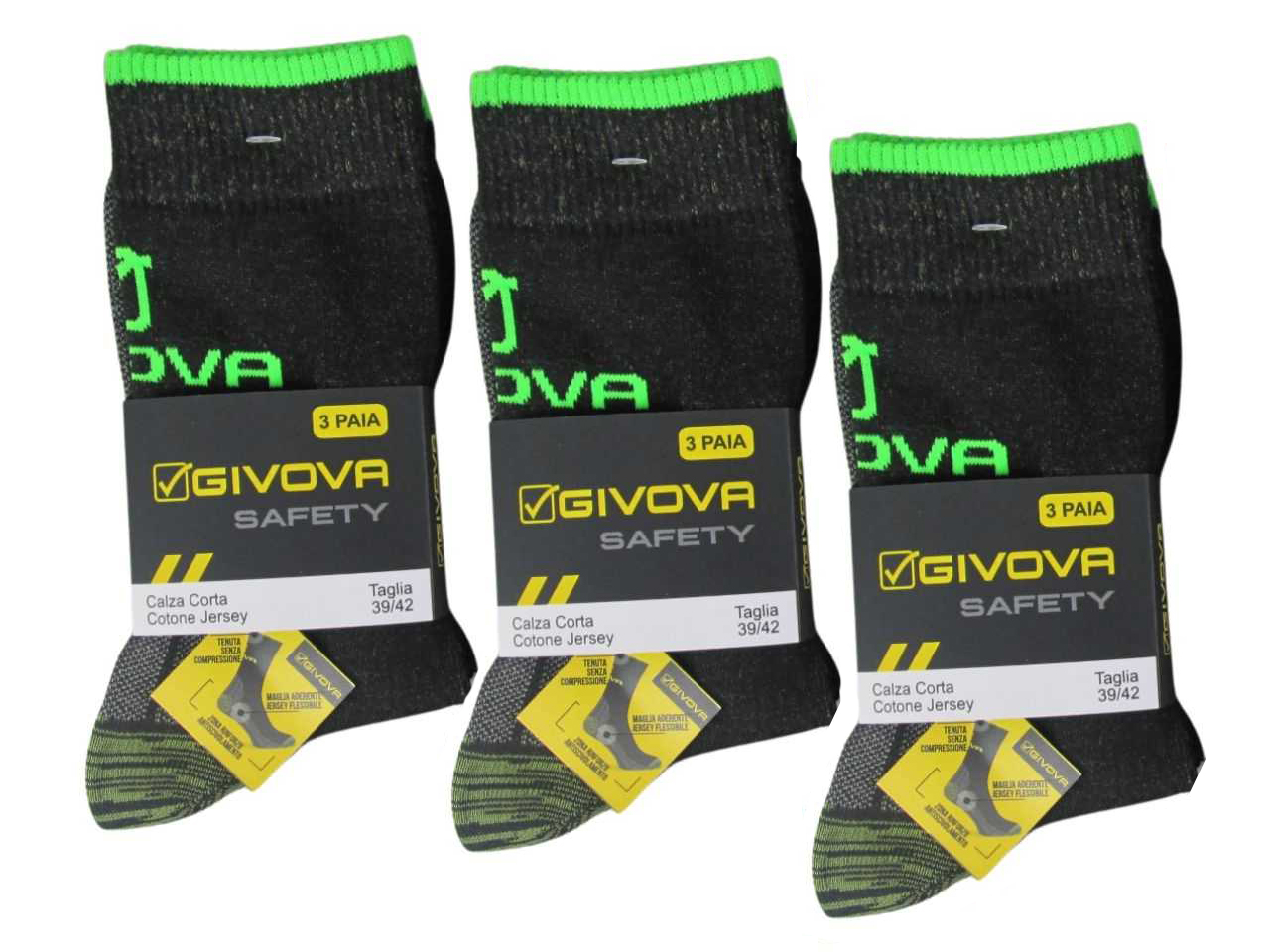 CALZA CORTA LAVORO 3PZ 43-46 GW003