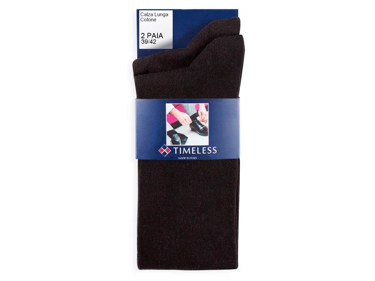 CALZA LUNGA UOMO NERO 39/42 TML067