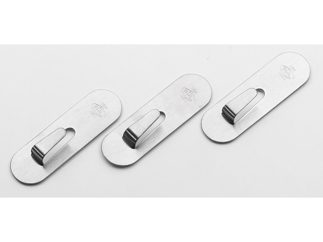 L.LILLO GANCIO ADESIVO INOX 3pz 0166-4