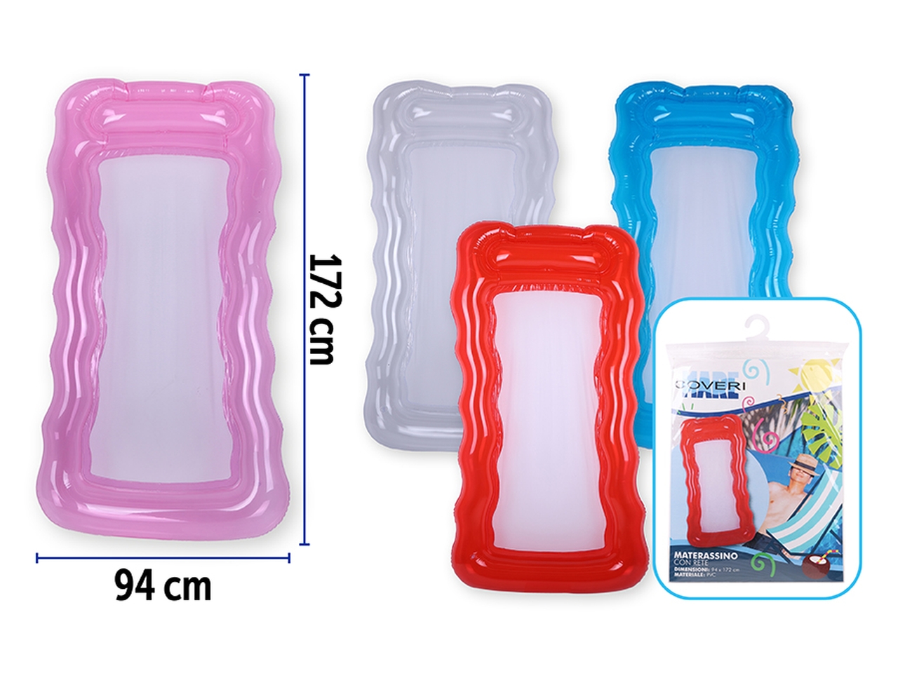 MATERASSINO C/RETE 172X94CM ASS 7055020