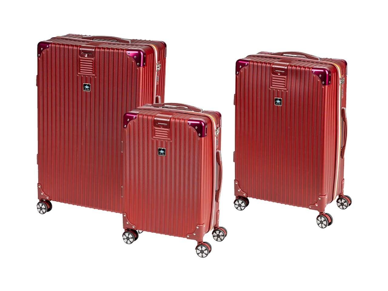 3 TROLLEY 51/61/71CM BORDEAUX 6065435