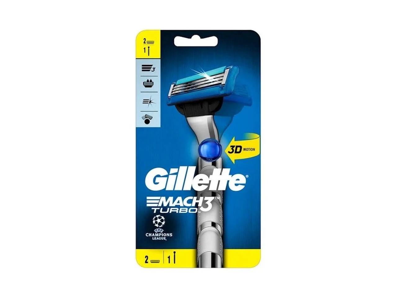 GILLETTE MACH3TURBO RASOIO 2PZ RT11516$ GILLETTE MACH3TURBO RASOIO 2PZ RT11516$