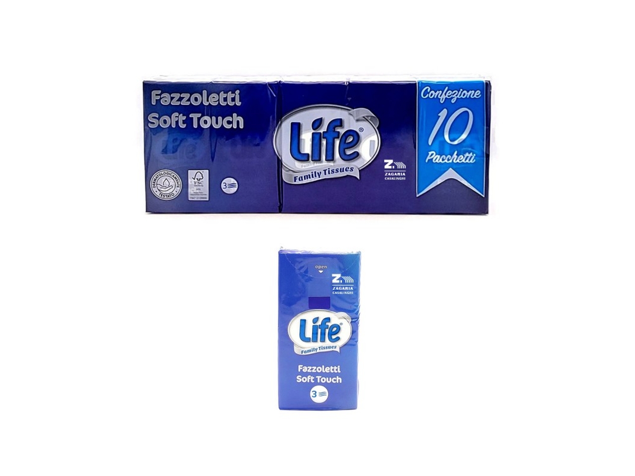 FAZZOLETTI LIFE X10 3VELI RT07341$