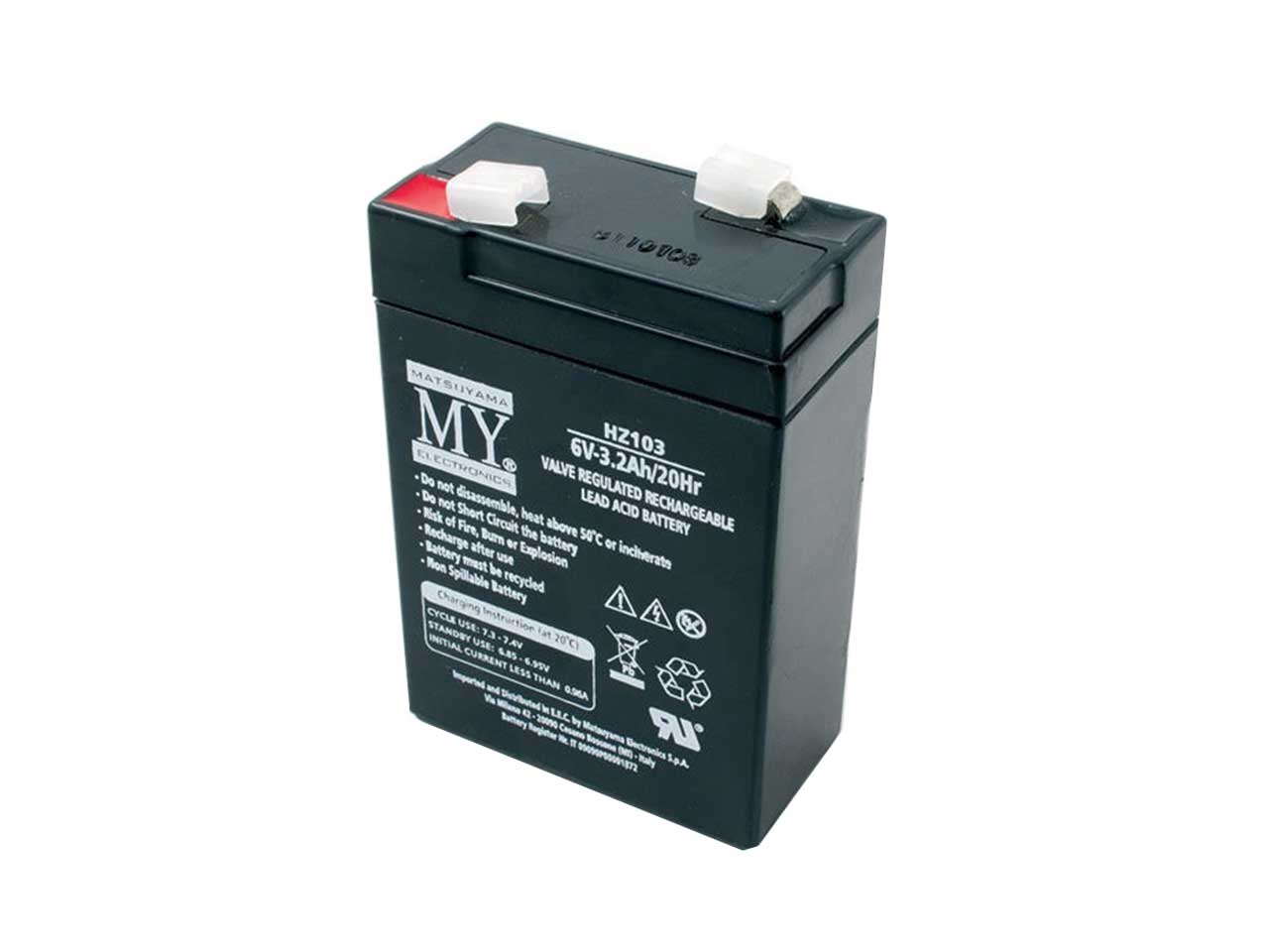 BATTERIA RICARICABILE AL PIOMBO 6V 3,2H 16069
