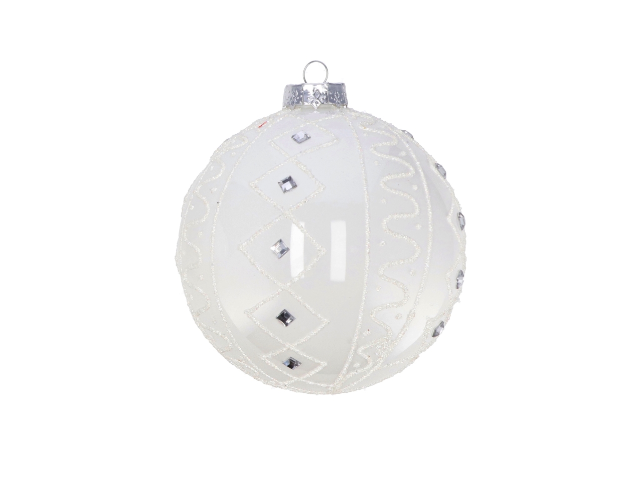 PALLA VETRO D.12CM BIANCO 105759