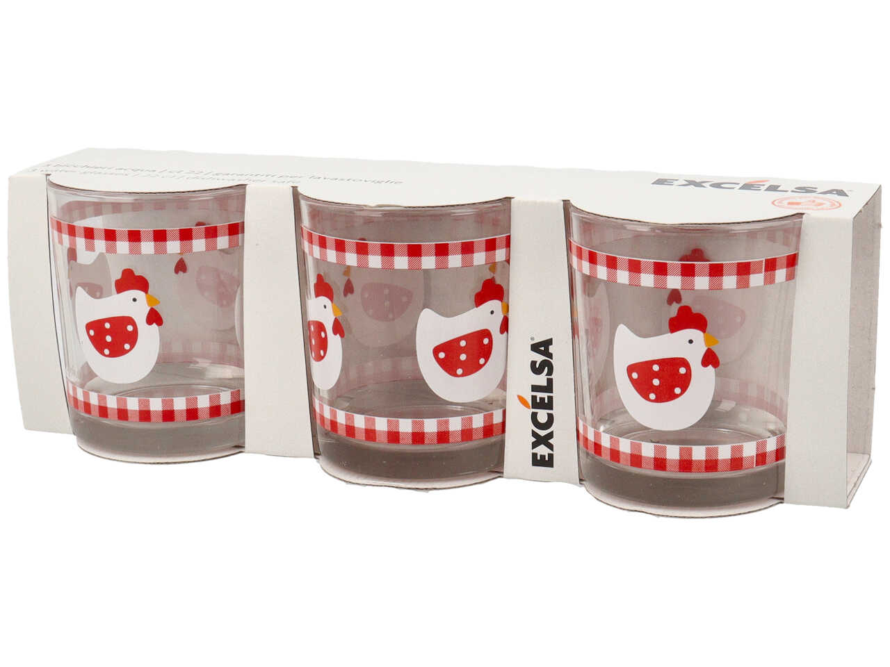 BICCHIERE ACQUA COLORATO 3PZ