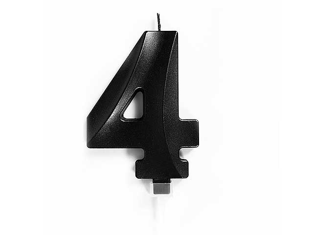 CANDELA LUXURY 10cm NERO CHROME N4 C854