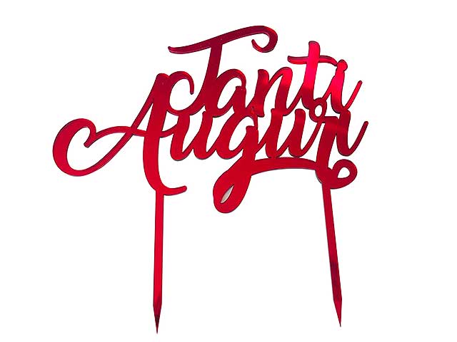 C.TOPPER PLEXI TANTI AUGURI ROSSO 2007