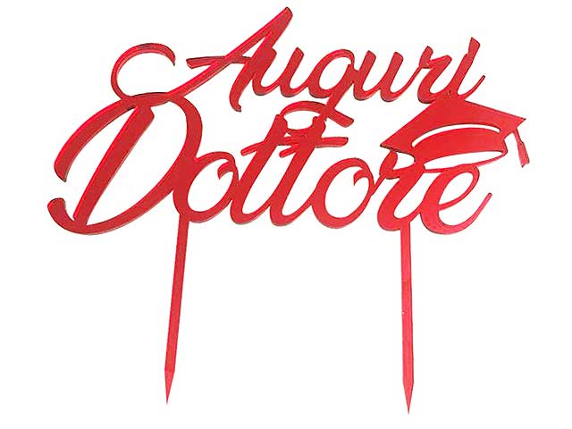 C.TOPPER PLEXI AUGURI DOTTORE ROSSO 2002
