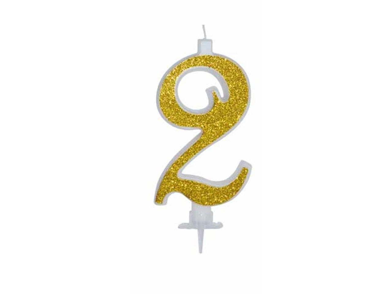 CANDELA CM 12 GLITTER ORO NUMERO 2 C669 CANDELA CM 12 GLITTER ORO NUMERO 2 C669