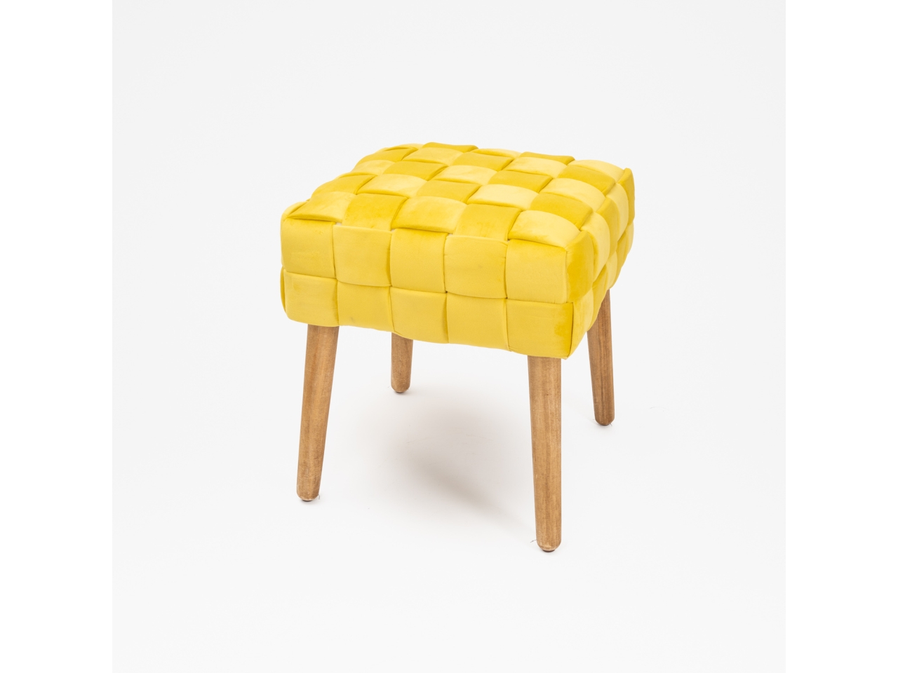 POUF VELL.41X41X45CM G.SENAPE 13730027
