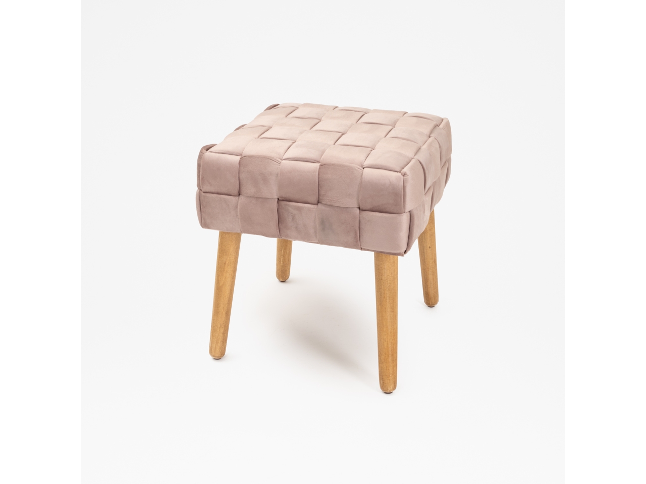 POUF VELL.41X41X45CM ROSA ANT. 13730028