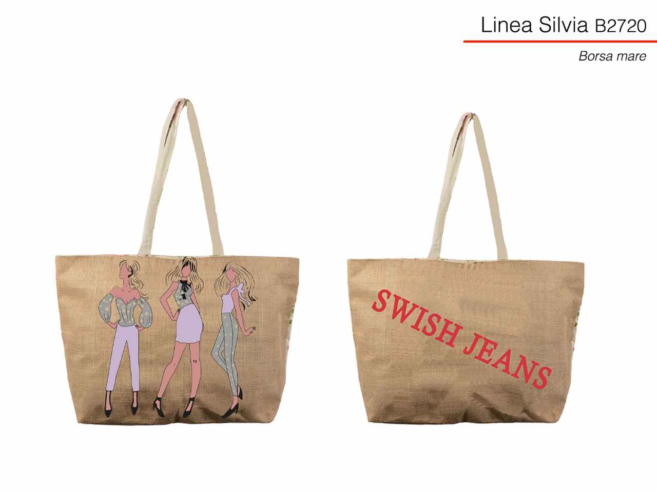 SWISH BORSA DONNA DA MARE IN JUTA B2720 552