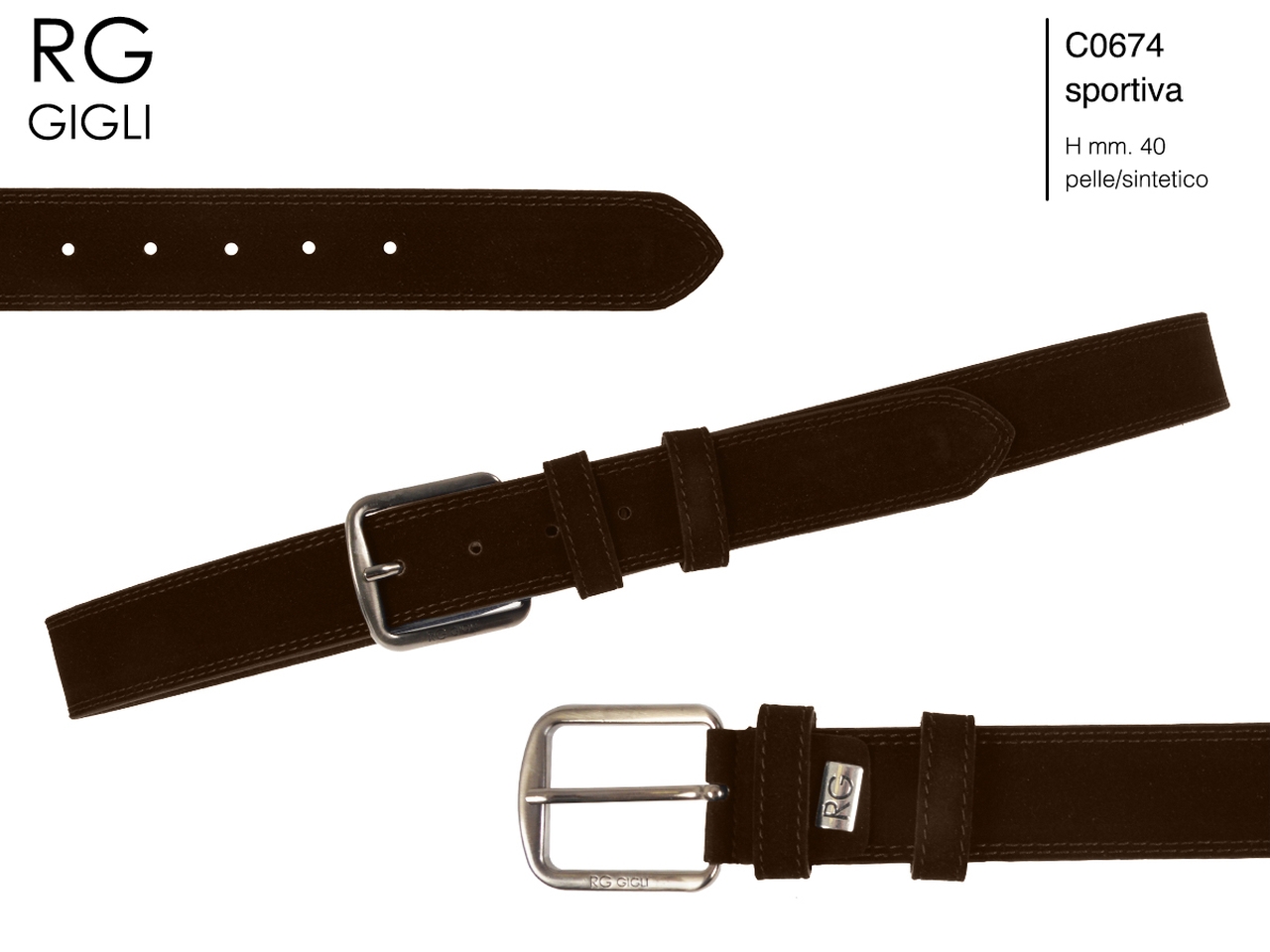 R.GIGLI CINTURA UOMO MARRONE C0674 028 R.GIGLI CINTURA UOMO MARRONE C0674 028