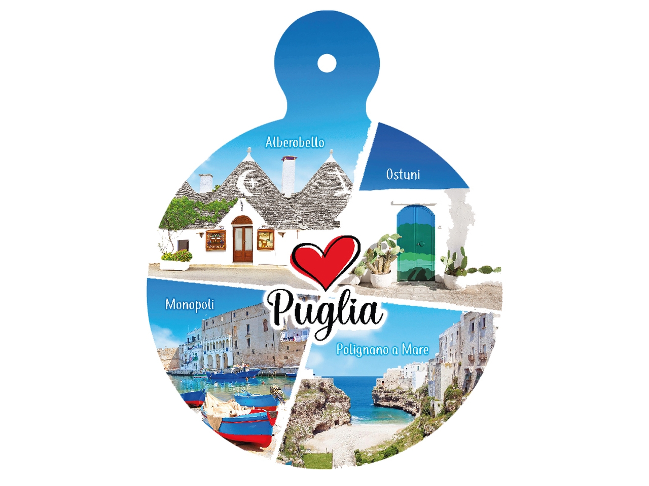 TAGLIERE TONDO COLLAGE PUGLIA PU14 B TAGLIERE TONDO COLLAGE PUGLIA PU14 B