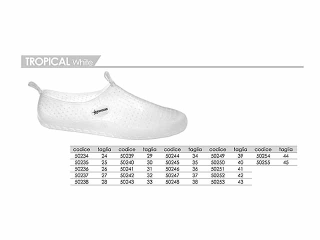 SCARPETTE TROPICALWHITE TG 24 50234