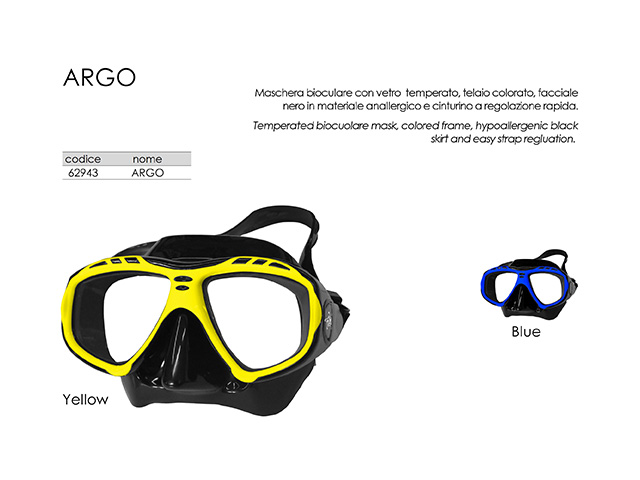 MASCHERA ARGO SENIOR 2 ASS. 62943