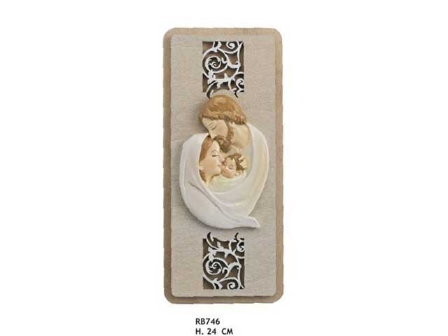QUADRETTO GR.SACRA FAMIGLIA H.24CM. RB746