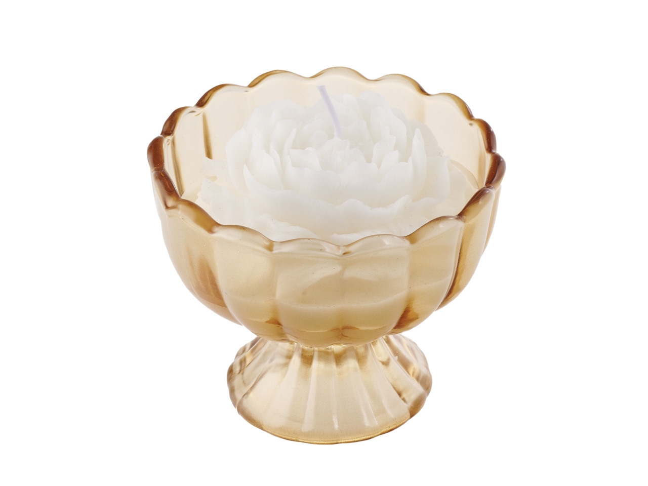 CANDELA C/ALZATINA VETRO AMBRA9X7 FS2/S