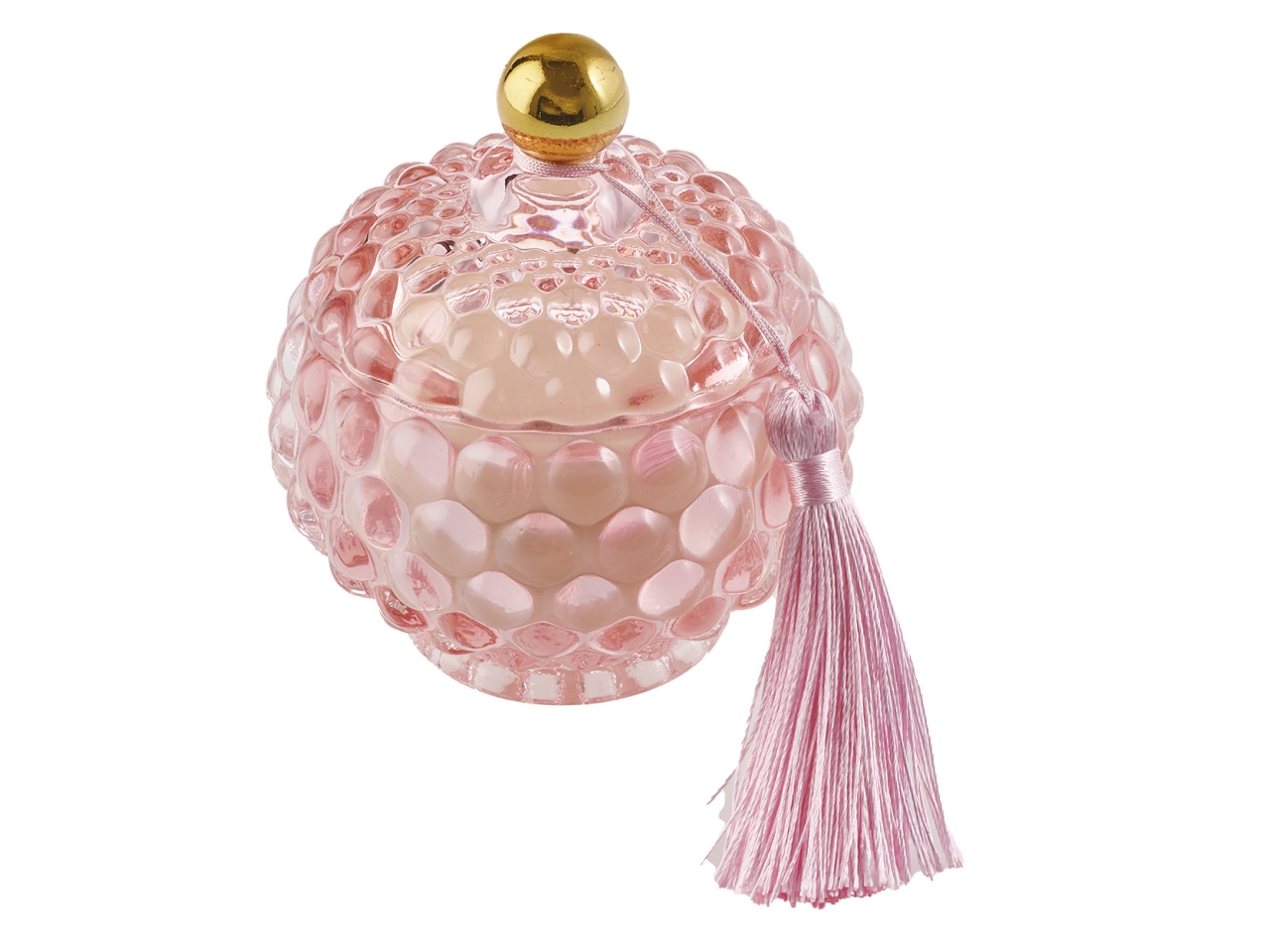 CANDELA BONBON VETRO ROSA 8X11CM FS10/S