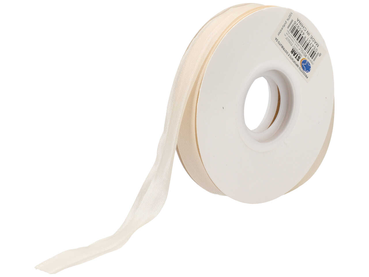 SATIN ARRICCIATO BEIGE 15MMX50M RS15/LC SATIN ARRICCIATO BEIGE 15MMX50M RS15/LC