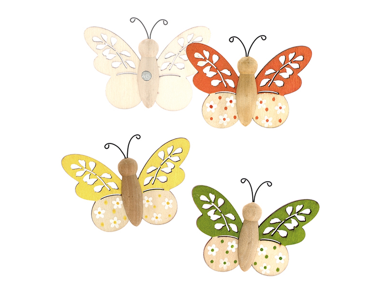 FARFALLE IN LEGNO 3ASS.8,5X6CM 24TA6560