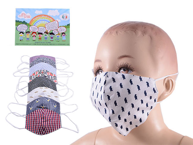 MASCHERINA DA BAMBINO 2 STRATI CORTONE+TNT  $