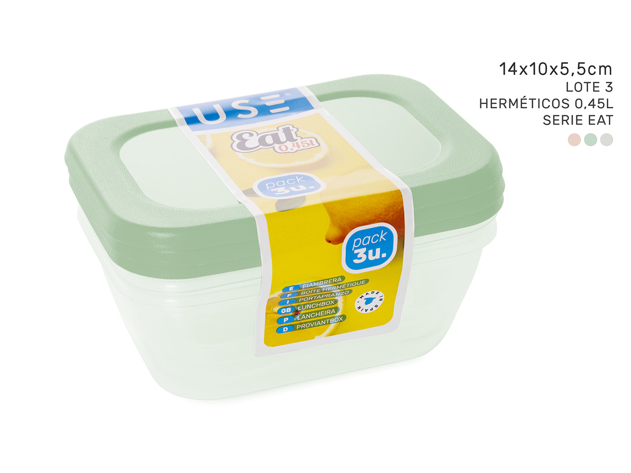 LOTTO 3 CONTENITORI ERMETICI 0,45L 1575 LOTTO 3 CONTENITORI ERMETICI 0,45L 1575