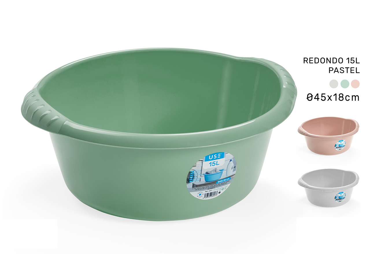 BACINELLA ROTONDA 15L PASTEL 3079