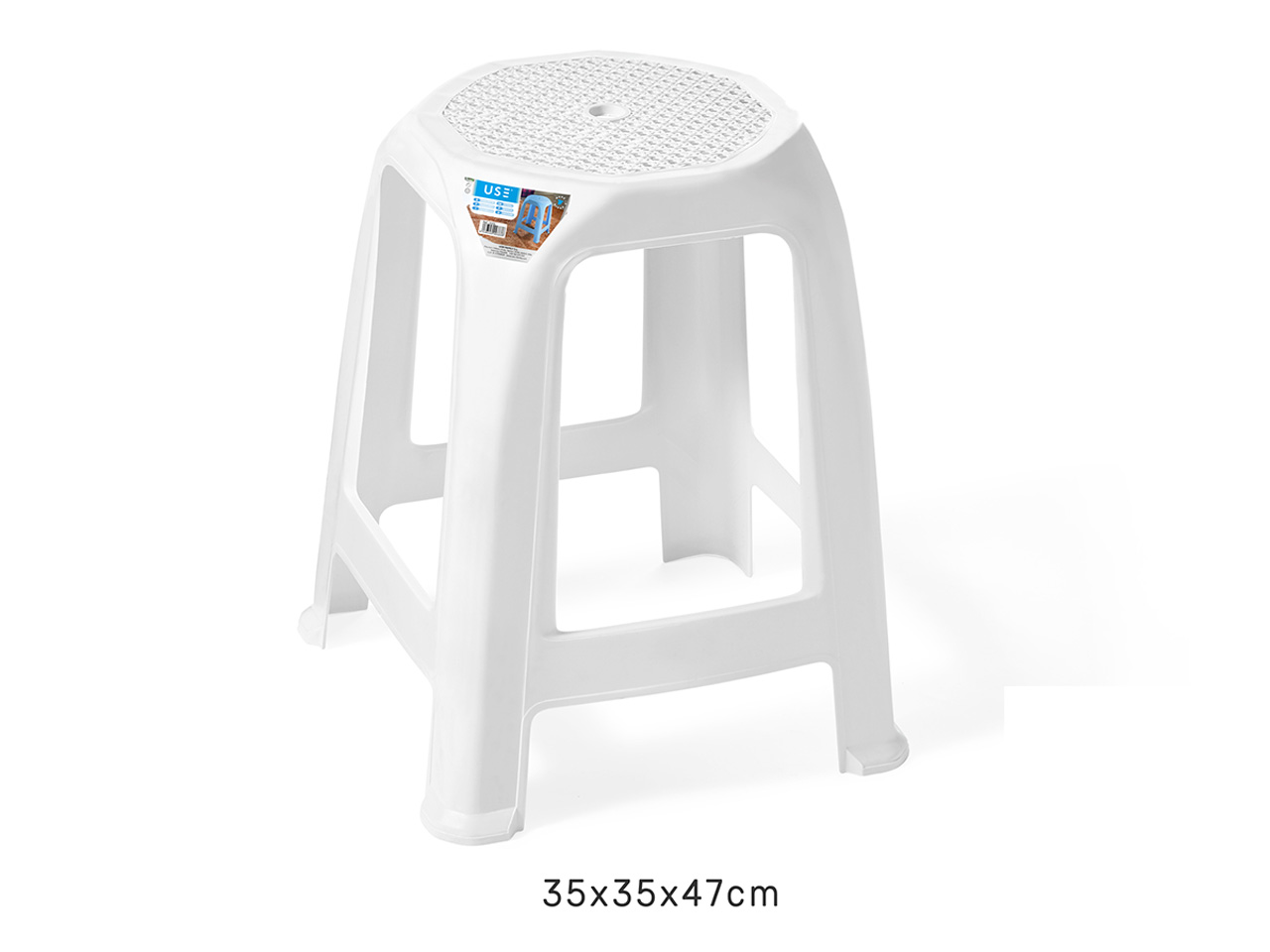 SGABELLO GRIGLIA COLORE BIANCO 0345