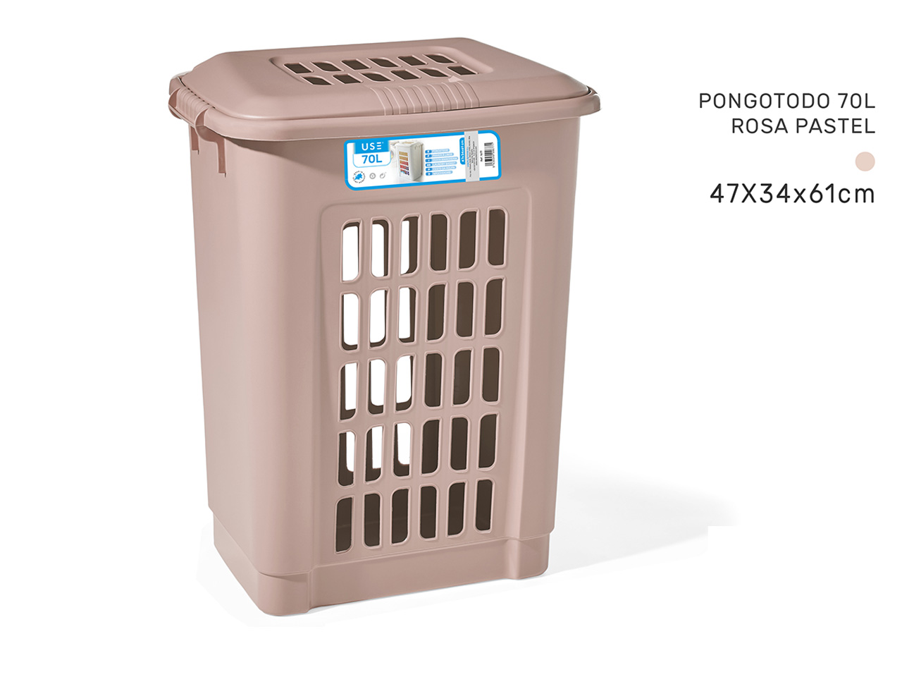 CESTA BIANCHERIA 70L COLORE ROSA P 3111 CESTA BIANCHERIA 70L COLORE ROSA P 3111