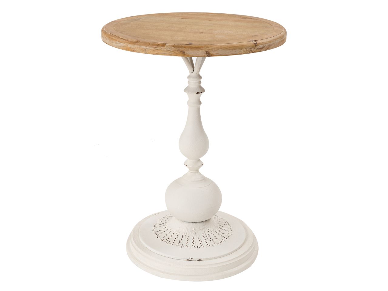 TAVOLINO FERRO CREMA C TOP MIEL KL99039