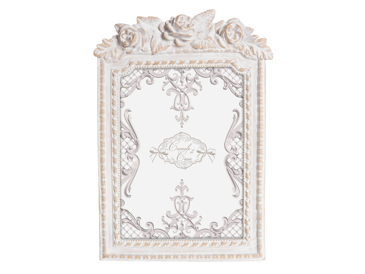 PORTAFOTO ROSELLINE BIANCO 10X1 LT10533 PORTAFOTO ROSELLINE BIANCO 10X1 LT10533