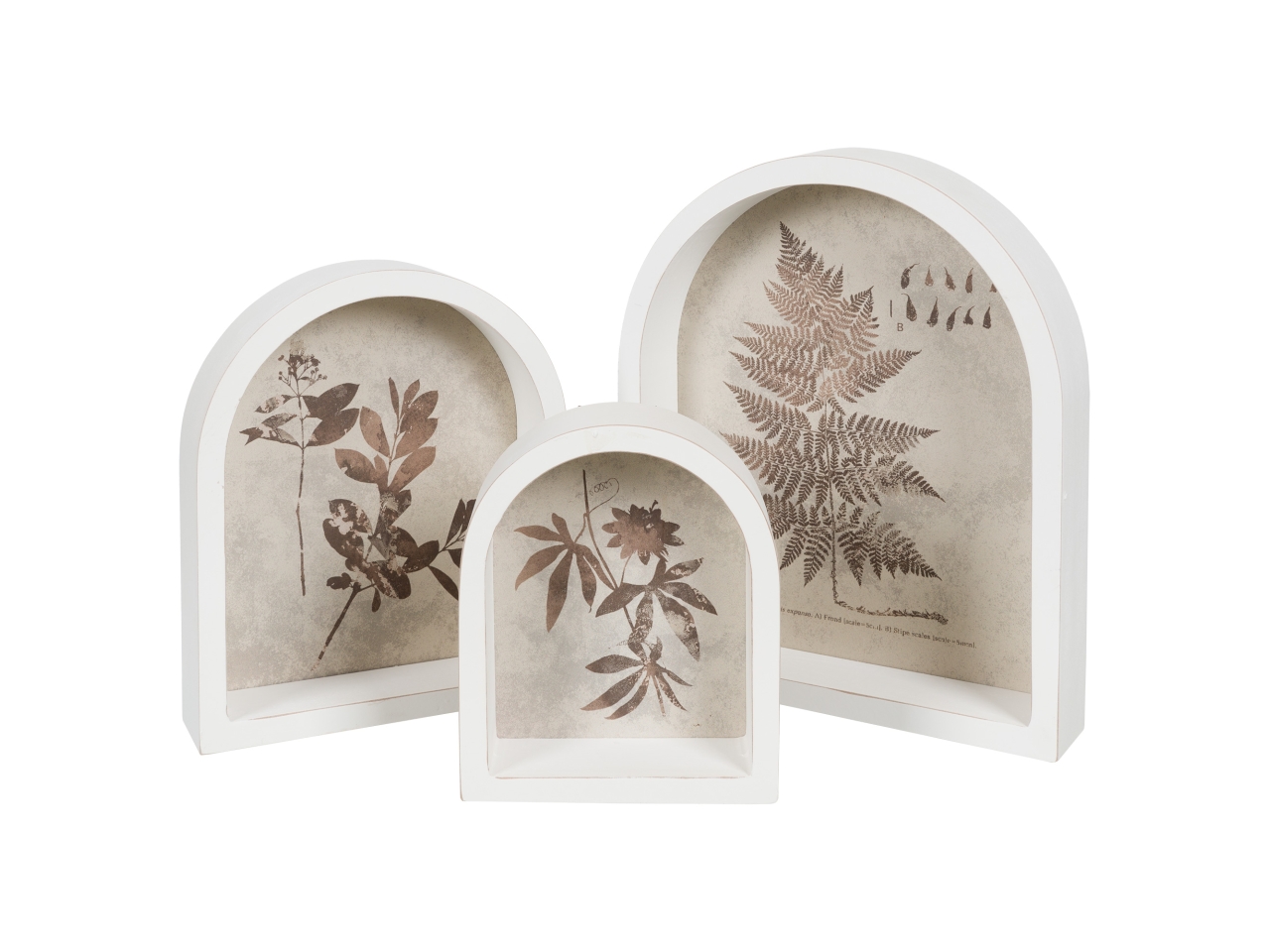 SET 3 QUADRETTI LEAF BIANCHI KL99080