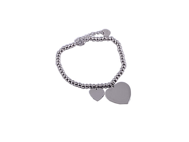 BRACCIALE SFERE C/DOPPIO CUORE BRACCIALE SFERE C/DOPPIO CUORE