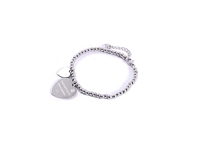 BRACCIALE SFERE C/CUORE PRENDI IN MANO LA TUA VITA BRACCIALE SFERE C/CUORE PRENDI IN MANO LA TUA VITA