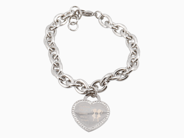 BRACCIALE C/CUORE LE AMICHE SONO . BRACCIALE C/CUORE LE AMICHE SONO .