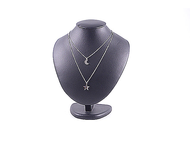 COLLANA 2FILI C/LUNA E STELLE STRASS COLLANA 2FILI C/LUNA E STELLE STRASS