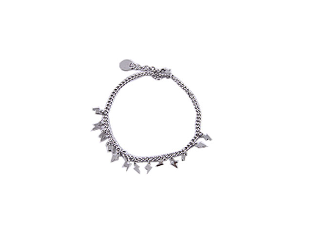 BRACCIALE ACCIAIO C/13 FULMINI ARG.