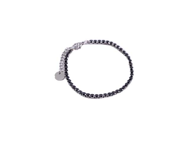BRACCIALE TENNIS NERO BRACCIALE TENNIS NERO