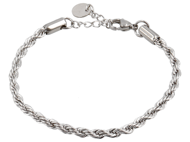 BRACCIALE INTRECCIATO ACCIAIO III MISURA BRACCIALE INTRECCIATO ACCIAIO III MISURA