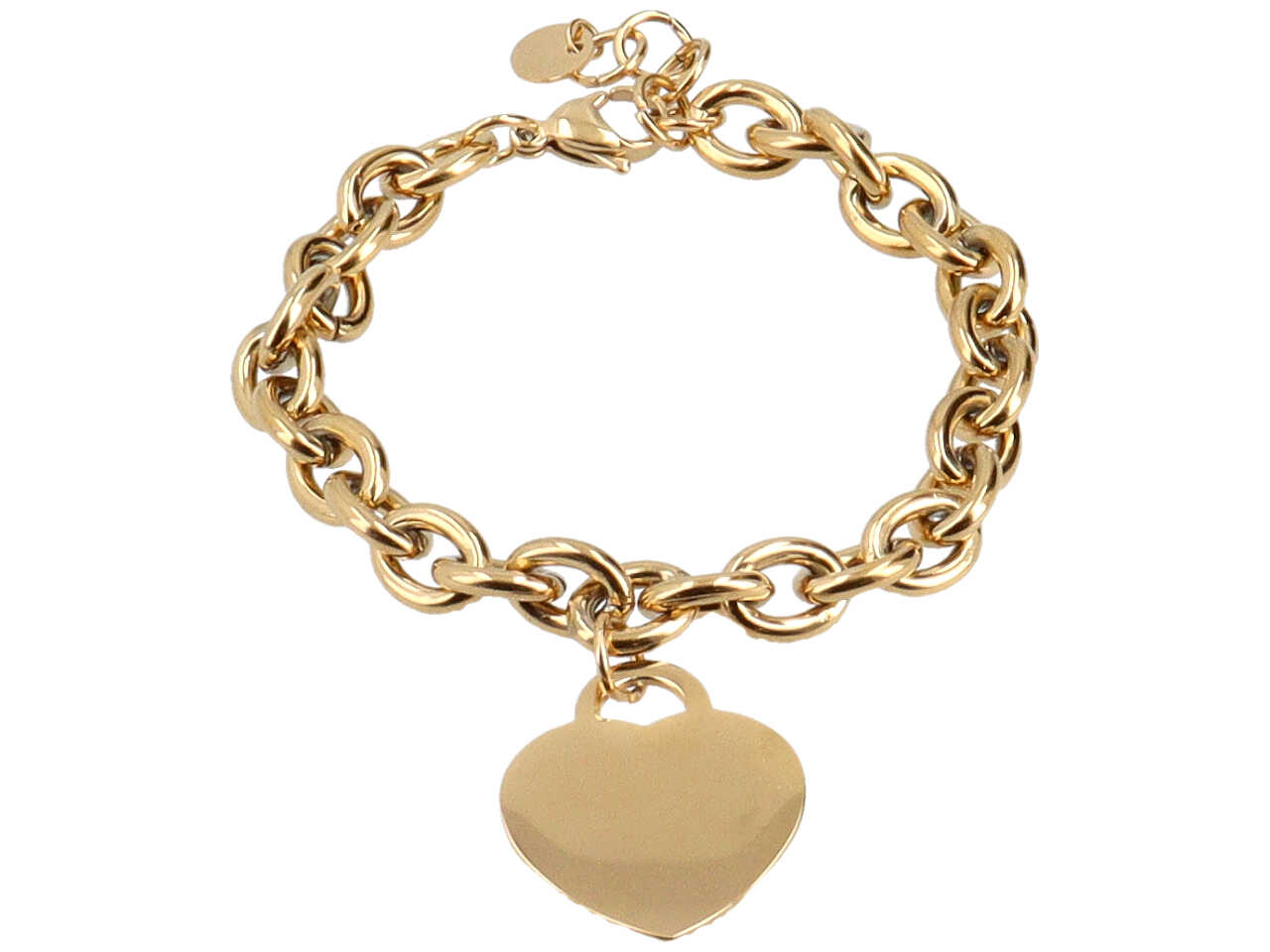 BRACCIALE CATENA ORO CON PEND.CUORE BRACCIALE CATENA ORO CON PEND.CUORE